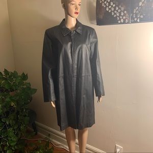 COPY - Vintage black leather coat size large